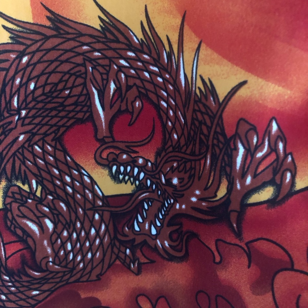 The flaming dragon